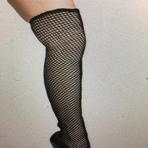 LARGE SIZE FISHNET ALL-IN-ONE GARTER STOCKING PUMP. SIZE 10, 11, 12 NEW IN BOX